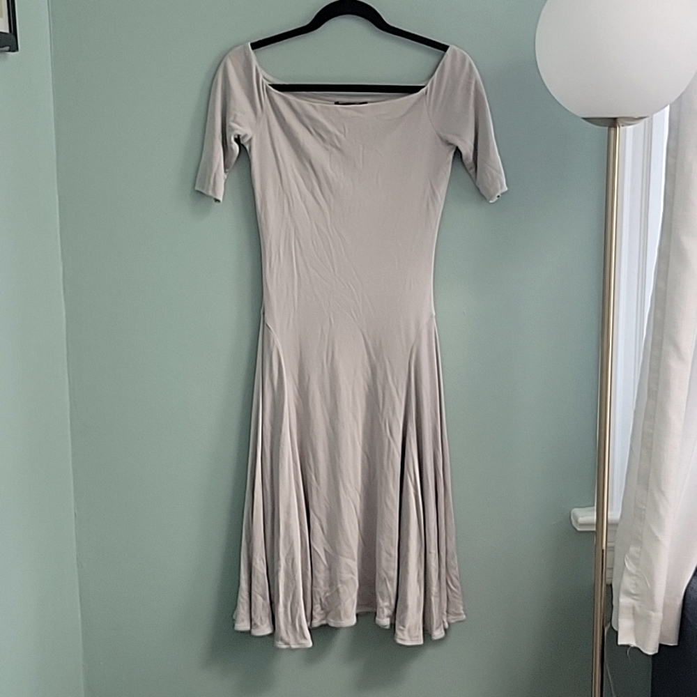 Silk Silver/grey Ralph Lauren Skater Dress